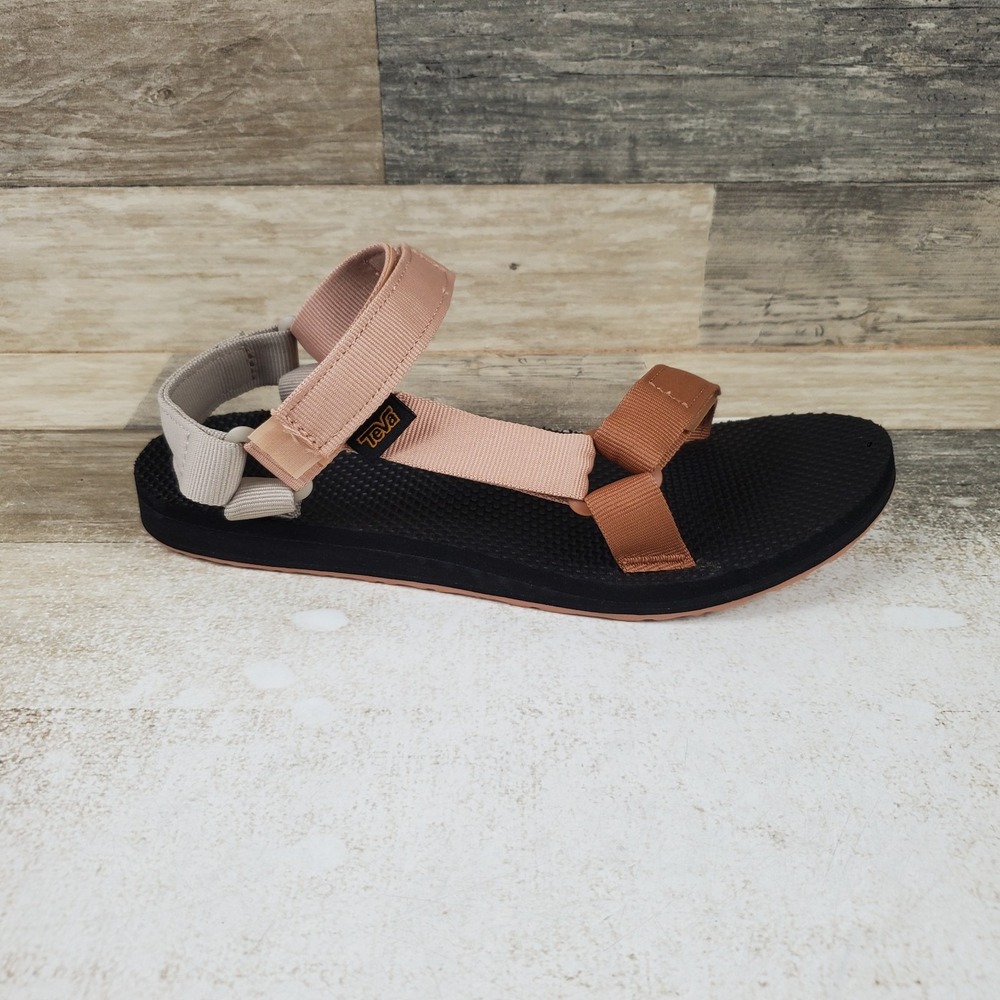 Teva Original Universal Womens Sandal Sz 10 Maple Sugar Multicolor Hook & Loop
